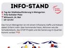 Plakat zum Infostand